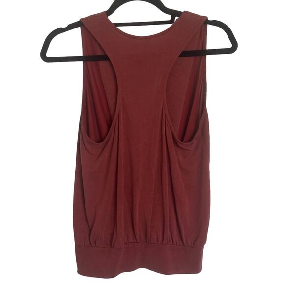 Solemio Womens Wrap Tank Top Sleeveless Stretch V-Neck Blouse Red S NWOT - Picture 2 of 9
